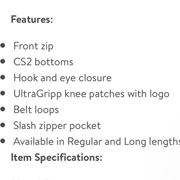 TUFFRIDER Ladies’ Ribb Knee Patch Breeches Black Size 36L NWT 🏷 - Picture 5 of 16